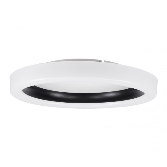 GLOBOSTAR® ARIANA 61034 Μοντέρνο Φωτιστικό Οροφής LED 55W 6376lm 120° AC 220-240V IP20 Ρυθμιζόμενο Λευκό CCT με Χειριστήριο από 2700K έως 6000K Dimmable - Lumileds SMD Chip - Λευκό Ματ & Μαύρο Ματ - Μ48 x Π48 x Υ9cm - 3 Χρόνια Εγγύηση