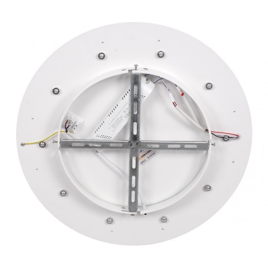 GLOBOSTAR® ARIANA 61034 Μοντέρνο Φωτιστικό Οροφής LED 55W 6376lm 120° AC 220-240V IP20 Ρυθμιζόμενο Λευκό CCT με Χειριστήριο από 2700K έως 6000K Dimmable - Lumileds SMD Chip - Λευκό Ματ & Μαύρο Ματ - Μ48 x Π48 x Υ9cm - 3 Χρόνια Εγγύηση