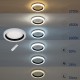 GLOBOSTAR® ARIANA 61035 Μοντέρνο Φωτιστικό Οροφής LED 55W 6376lm 120° AC 220-240V IP20 Ρυθμιζόμενο Λευκό CCT με Χειριστήριο από 2700K έως 6000K Dimmable - Lumileds SMD Chip - Λευκό Ματ - Μ48 x Π48 x Υ9cm - 3 Χρόνια Εγγύηση