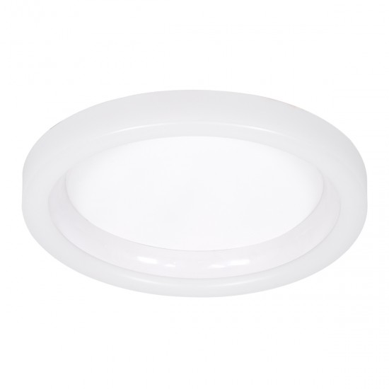 GLOBOSTAR® ARIANA 61035 Μοντέρνο Φωτιστικό Οροφής LED 55W 6376lm 120° AC 220-240V IP20 Ρυθμιζόμενο Λευκό CCT με Χειριστήριο από 2700K έως 6000K Dimmable - Lumileds SMD Chip - Λευκό Ματ - Μ48 x Π48 x Υ9cm - 3 Χρόνια Εγγύηση