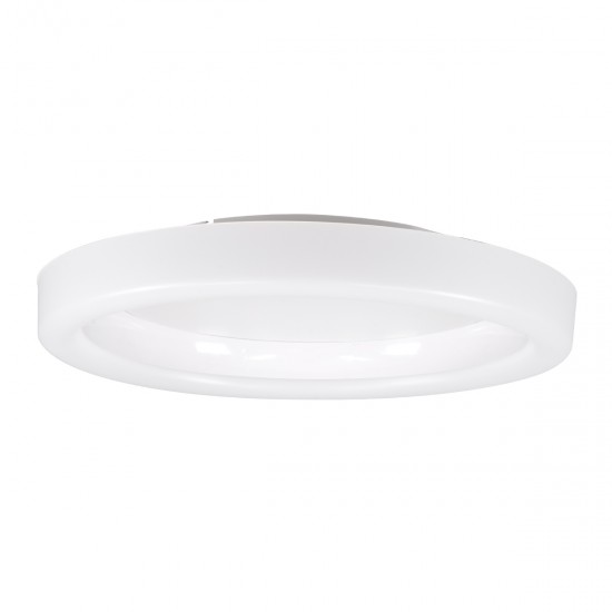 GLOBOSTAR® ARIANA 61035 Μοντέρνο Φωτιστικό Οροφής LED 55W 6376lm 120° AC 220-240V IP20 Ρυθμιζόμενο Λευκό CCT με Χειριστήριο από 2700K έως 6000K Dimmable - Lumileds SMD Chip - Λευκό Ματ - Μ48 x Π48 x Υ9cm - 3 Χρόνια Εγγύηση