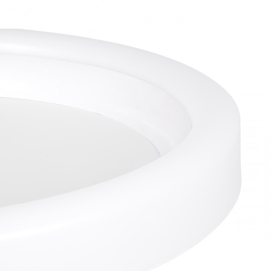 GLOBOSTAR® ARIANA 61035 Μοντέρνο Φωτιστικό Οροφής LED 55W 6376lm 120° AC 220-240V IP20 Ρυθμιζόμενο Λευκό CCT με Χειριστήριο από 2700K έως 6000K Dimmable - Lumileds SMD Chip - Λευκό Ματ - Μ48 x Π48 x Υ9cm - 3 Χρόνια Εγγύηση