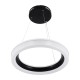 GLOBOSTAR® ARIANA 61037 Μοντέρνο Κρεμαστό Φωτιστικό Οροφής LED 55W 6376lm 120° AC 220-240V IP20 Ρυθμιζόμενο Λευκό CCT με Χειριστήριο από 2700K έως 6000K Dimmable - Lumileds SMD Chip - Μαυρό Ματ - Μ48 x Π48 x Υ6.5cm - 3 Χρόνια Εγγύηση
