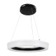 GLOBOSTAR® ARIANA 61037 Μοντέρνο Κρεμαστό Φωτιστικό Οροφής LED 55W 6376lm 120° AC 220-240V IP20 Ρυθμιζόμενο Λευκό CCT με Χειριστήριο από 2700K έως 6000K Dimmable - Lumileds SMD Chip - Μαυρό Ματ - Μ48 x Π48 x Υ6.5cm - 3 Χρόνια Εγγύηση