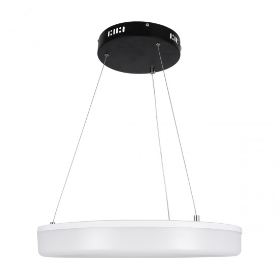 GLOBOSTAR® ARIANA 61037 Μοντέρνο Κρεμαστό Φωτιστικό Οροφής LED 55W 6376lm 120° AC 220-240V IP20 Ρυθμιζόμενο Λευκό CCT με Χειριστήριο από 2700K έως 6000K Dimmable - Lumileds SMD Chip - Μαυρό Ματ - Μ48 x Π48 x Υ6.5cm - 3 Χρόνια Εγγύηση