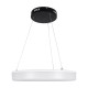 GLOBOSTAR® ARIANA 61037 Μοντέρνο Κρεμαστό Φωτιστικό Οροφής LED 55W 6376lm 120° AC 220-240V IP20 Ρυθμιζόμενο Λευκό CCT με Χειριστήριο από 2700K έως 6000K Dimmable - Lumileds SMD Chip - Μαυρό Ματ - Μ48 x Π48 x Υ6.5cm - 3 Χρόνια Εγγύηση
