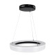 GLOBOSTAR® ARIANA 61037 Μοντέρνο Κρεμαστό Φωτιστικό Οροφής LED 55W 6376lm 120° AC 220-240V IP20 Ρυθμιζόμενο Λευκό CCT με Χειριστήριο από 2700K έως 6000K Dimmable - Lumileds SMD Chip - Μαυρό Ματ - Μ48 x Π48 x Υ6.5cm - 3 Χρόνια Εγγύηση