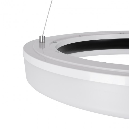 GLOBOSTAR® ARIANA 61037 Μοντέρνο Κρεμαστό Φωτιστικό Οροφής LED 55W 6376lm 120° AC 220-240V IP20 Ρυθμιζόμενο Λευκό CCT με Χειριστήριο από 2700K έως 6000K Dimmable - Lumileds SMD Chip - Μαυρό Ματ - Μ48 x Π48 x Υ6.5cm - 3 Χρόνια Εγγύηση