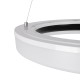 GLOBOSTAR® ARIANA 61037 Μοντέρνο Κρεμαστό Φωτιστικό Οροφής LED 55W 6376lm 120° AC 220-240V IP20 Ρυθμιζόμενο Λευκό CCT με Χειριστήριο από 2700K έως 6000K Dimmable - Lumileds SMD Chip - Μαυρό Ματ - Μ48 x Π48 x Υ6.5cm - 3 Χρόνια Εγγύηση