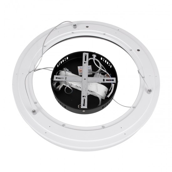 GLOBOSTAR® ARIANA 61037 Μοντέρνο Κρεμαστό Φωτιστικό Οροφής LED 55W 6376lm 120° AC 220-240V IP20 Ρυθμιζόμενο Λευκό CCT με Χειριστήριο από 2700K έως 6000K Dimmable - Lumileds SMD Chip - Μαυρό Ματ - Μ48 x Π48 x Υ6.5cm - 3 Χρόνια Εγγύηση