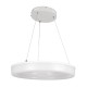 GLOBOSTAR® ARIANA 61038 Μοντέρνο Κρεμαστό Φωτιστικό Οροφής LED 55W 6376lm 120° AC 220-240V IP20 Ρυθμιζόμενο Λευκό CCT με Χειριστήριο από 2700K έως 6000K Dimmable - Lumileds SMD Chip - Λευκό Ματ - Μ48 x Π48 x Υ6.5cm - 3 Χρόνια Εγγύηση