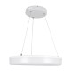 GLOBOSTAR® ARIANA 61038 Μοντέρνο Κρεμαστό Φωτιστικό Οροφής LED 55W 6376lm 120° AC 220-240V IP20 Ρυθμιζόμενο Λευκό CCT με Χειριστήριο από 2700K έως 6000K Dimmable - Lumileds SMD Chip - Λευκό Ματ - Μ48 x Π48 x Υ6.5cm - 3 Χρόνια Εγγύηση