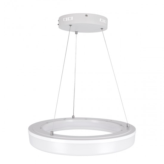 GLOBOSTAR® ARIANA 61038 Μοντέρνο Κρεμαστό Φωτιστικό Οροφής LED 55W 6376lm 120° AC 220-240V IP20 Ρυθμιζόμενο Λευκό CCT με Χειριστήριο από 2700K έως 6000K Dimmable - Lumileds SMD Chip - Λευκό Ματ - Μ48 x Π48 x Υ6.5cm - 3 Χρόνια Εγγύηση