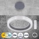 GLOBOSTAR® ARIANA 61039 Μοντέρνο Κρεμαστό Φωτιστικό Οροφής LED 55W 6376lm 120° AC 220-240V IP20 Ρυθμιζόμενο Λευκό CCT με Χειριστήριο από 2700K έως 6000K Dimmable - Lumileds SMD Chip - Γκρι - Μ48 x Π48 x Υ6.5cm - 3 Χρόνια Εγγύηση
