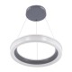 GLOBOSTAR® ARIANA 61039 Μοντέρνο Κρεμαστό Φωτιστικό Οροφής LED 55W 6376lm 120° AC 220-240V IP20 Ρυθμιζόμενο Λευκό CCT με Χειριστήριο από 2700K έως 6000K Dimmable - Lumileds SMD Chip - Γκρι - Μ48 x Π48 x Υ6.5cm - 3 Χρόνια Εγγύηση