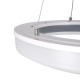 GLOBOSTAR® ARIANA 61039 Μοντέρνο Κρεμαστό Φωτιστικό Οροφής LED 55W 6376lm 120° AC 220-240V IP20 Ρυθμιζόμενο Λευκό CCT με Χειριστήριο από 2700K έως 6000K Dimmable - Lumileds SMD Chip - Γκρι - Μ48 x Π48 x Υ6.5cm - 3 Χρόνια Εγγύηση