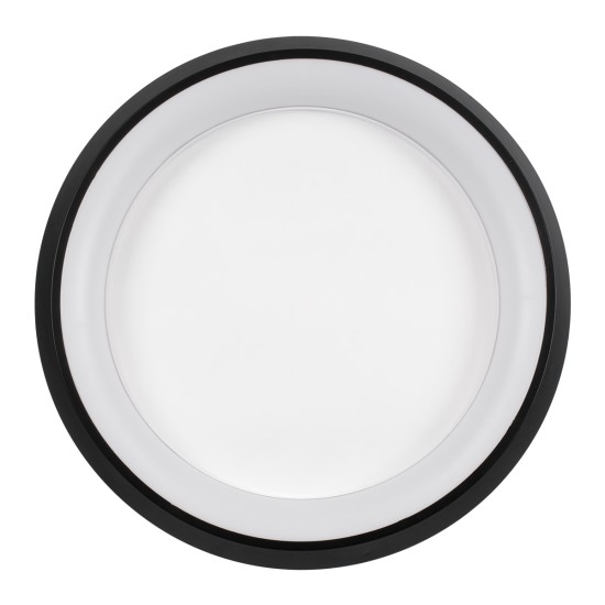 GLOBOSTAR® MELINA 61040 Μοντέρνο Φωτιστικό Οροφής LED 55W 6376lm 120° AC 220-240V IP20 Ρυθμιζόμενο Λευκό CCT με Χειριστήριο από 2700K έως 6000K Dimmable - Lumileds SMD Chip - Μαύρο Ματ - Μ48 x Π48 x Υ9cm - 3 Χρόνια Εγγύηση