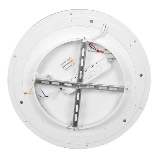 GLOBOSTAR® MELINA 61040 Μοντέρνο Φωτιστικό Οροφής LED 55W 6376lm 120° AC 220-240V IP20 Ρυθμιζόμενο Λευκό CCT με Χειριστήριο από 2700K έως 6000K Dimmable - Lumileds SMD Chip - Μαύρο Ματ - Μ48 x Π48 x Υ9cm - 3 Χρόνια Εγγύηση