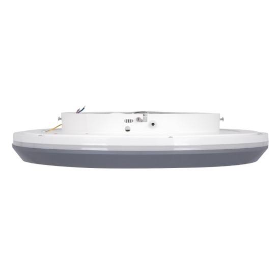 GLOBOSTAR® MELINA 61042 Μοντέρνο Φωτιστικό Οροφής LED 55W 6376lm 120° AC 220-240V IP20 Ρυθμιζόμενο Λευκό CCT με Χειριστήριο από 2700K έως 6000K Dimmable - Lumileds SMD Chip - Γκρι - Μ48 x Π48 x Υ9cm - 3 Χρόνια Εγγύηση