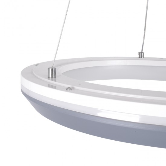 GLOBOSTAR® MELINA 61045 Μοντέρνο Κρεμαστό Φωτιστικό Οροφής LED 55W 6376lm 120° AC 220-240V IP20 Ρυθμιζόμενο Λευκό CCT με Χειριστήριο από 2700K έως 6000K Dimmable - Lumileds SMD Chip - Γκρι & Λευκό - Μ48 x Π48 x Υ6.5cm - 3 Χρόνια Εγγύηση GLOBOSTAR® MELINA 61045 Μοντέρνο Κρεμαστό Φωτιστικό Οροφής LED 55W 6376lm 120° AC 220-240V IP20 Ρυθμιζόμενο Λευκό CCT με Χειριστήριο από 2700K έως 6000K Dimmable - Lumileds SMD Chip - Γκρι & Λευκό - Μ48 x Π48 x Υ6.5cm - 3 Χρόνια Εγγύηση