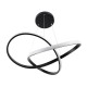 GLOBOSTAR® DEXTER 61049 Μοντέρνο Κρεμαστό Φωτιστικό Οροφής LED 72W 7200lm 300° AC 220-240V IP20 Ρυθμιζόμενο Λευκό CCT με Χειριστήριο από 2700K έως 6000K Dimmable - Lumileds SMD Chip - Μαύρο Ματ - Μ56 x Π56 x Υ14cm - 3 Χρόνια Εγγύηση