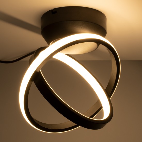 GLOBOSTAR® AMELIA 61052 Μοντέρνο Φωτιστικό Οροφής LED 20W 2400lm 300° AC 220-240V IP20 Ρυθμιζόμενο Λευκό CCT με On/Off 2700K/4500K/6000K - Lumileds SMD Chip - Μαύρο Ματ - Μ24.5 x Π16 x Υ25cm - 3 Χρόνια Εγγύηση GLOBOSTAR® AMELIA 61052 Μοντέρνο Φωτιστικό Οροφής LED 20W 2400lm 300° AC 220-240V IP20 Ρυθμιζόμενο Λευκό CCT με On/Off 2700K/4500K/6000K - Lumileds SMD Chip - Μαύρο Ματ - Μ24.5 x Π16 x Υ25cm - 3 Χρόνια Εγγύηση