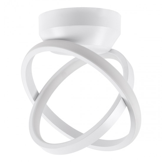 GLOBOSTAR® AMELIA 61053 Μοντέρνο Φωτιστικό Οροφής LED 20W 2400lm 300° AC 220-240V IP20 Ρυθμιζόμενο Λευκό CCT με On/Off 2700K/4500K/6000K - Lumileds SMD Chip - Λευκό Ματ - Μ24.5 x Π16 x Υ25cm - 3 Χρόνια Εγγύηση