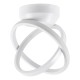 GLOBOSTAR® AMELIA 61053 Μοντέρνο Φωτιστικό Οροφής LED 20W 2400lm 300° AC 220-240V IP20 Ρυθμιζόμενο Λευκό CCT με On/Off 2700K/4500K/6000K - Lumileds SMD Chip - Λευκό Ματ - Μ24.5 x Π16 x Υ25cm - 3 Χρόνια Εγγύηση