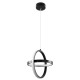 GLOBOSTAR® ALICE 61055 Μοντέρνο Κρεμαστό Φωτιστικό Οροφής LED 20W 2400lm 300° AC 220-240V IP20 Ρυθμιζόμενο Λευκό CCT με On/Off 2700K/4500K/6000K - Lumileds SMD Chip - Μαύρο Ματ - Μ25 x Π22 x Υ25cm - 3 Χρόνια Εγγύηση