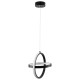 GLOBOSTAR® ALICE 61055 Μοντέρνο Κρεμαστό Φωτιστικό Οροφής LED 20W 2400lm 300° AC 220-240V IP20 Ρυθμιζόμενο Λευκό CCT με On/Off 2700K/4500K/6000K - Lumileds SMD Chip - Μαύρο Ματ - Μ25 x Π22 x Υ25cm - 3 Χρόνια Εγγύηση