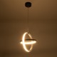 GLOBOSTAR® ALICE 61055 Μοντέρνο Κρεμαστό Φωτιστικό Οροφής LED 20W 2400lm 300° AC 220-240V IP20 Ρυθμιζόμενο Λευκό CCT με On/Off 2700K/4500K/6000K - Lumileds SMD Chip - Μαύρο Ματ - Μ25 x Π22 x Υ25cm - 3 Χρόνια Εγγύηση