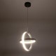GLOBOSTAR® ALICE 61055 Μοντέρνο Κρεμαστό Φωτιστικό Οροφής LED 20W 2400lm 300° AC 220-240V IP20 Ρυθμιζόμενο Λευκό CCT με On/Off 2700K/4500K/6000K - Lumileds SMD Chip - Μαύρο Ματ - Μ25 x Π22 x Υ25cm - 3 Χρόνια Εγγύηση