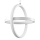 GLOBOSTAR® ALICE 61056 Μοντέρνο Κρεμαστό Φωτιστικό Οροφής LED 20W 2400lm 300° AC 220-240V IP20 Ρυθμιζόμενο Λευκό CCT με On/Off 2700K/4500K/6000K - Lumileds SMD Chip - Λευκό Ματ - Μ25 x Π22 x Υ25cm - 3 Χρόνια Εγγύηση