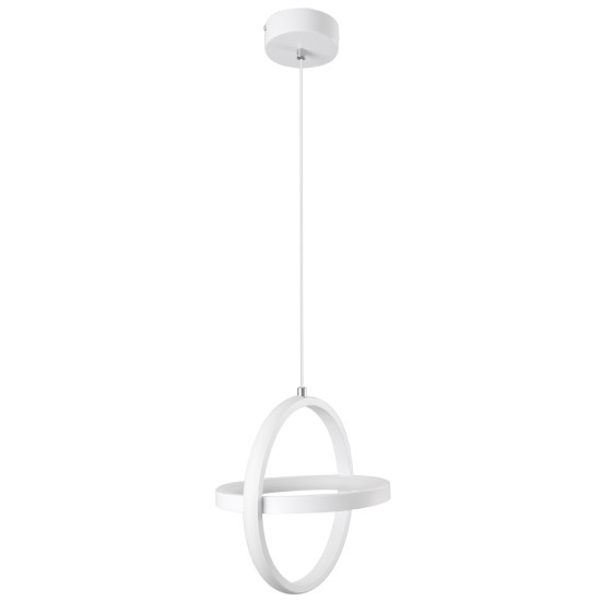 GLOBOSTAR® ALICE 61056 Μοντέρνο Κρεμαστό Φωτιστικό Οροφής LED 20W 2400lm 300° AC 220-240V IP20 Ρυθμιζόμενο Λευκό CCT με On/Off 2700K/4500K/6000K - Lumileds SMD Chip - Λευκό Ματ - Μ25 x Π22 x Υ25cm - 3 Χρόνια Εγγύηση