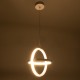 GLOBOSTAR® ALICE 61056 Μοντέρνο Κρεμαστό Φωτιστικό Οροφής LED 20W 2400lm 300° AC 220-240V IP20 Ρυθμιζόμενο Λευκό CCT με On/Off 2700K/4500K/6000K - Lumileds SMD Chip - Λευκό Ματ - Μ25 x Π22 x Υ25cm - 3 Χρόνια Εγγύηση