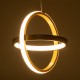 GLOBOSTAR® ALICE 61057 Μοντέρνο Κρεμαστό Φωτιστικό Οροφής LED 20W 2400lm 300° AC 220-240V IP20 Ρυθμιζόμενο Λευκό CCT με On/Off 2700K/4500K/6000K - Lumileds SMD Chip - Χρυσό Βούρτσας - Μ25 x Π22 x Υ25cm - 3 Χρόνια Εγγύηση
