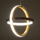 GLOBOSTAR® ALICE 61057 Μοντέρνο Κρεμαστό Φωτιστικό Οροφής LED 20W 2400lm 300° AC 220-240V IP20 Ρυθμιζόμενο Λευκό CCT με On/Off 2700K/4500K/6000K - Lumileds SMD Chip - Χρυσό Βούρτσας - Μ25 x Π22 x Υ25cm - 3 Χρόνια Εγγύηση