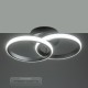 GLOBOSTAR® CORA 61058 Μοντέρνο Φωτιστικό Οροφής LED 18W 2160lm 300° AC 220-240V IP20 Ρυθμιζόμενο Λευκό CCT με On/Off 2700K/4500K/6000K - Lumileds SMD Chip - Μαύρο Ματ - Μ36 x Π20.5 x Υ7cm - 3 Χρόνια Εγγύηση