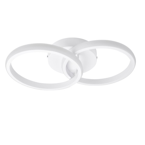 GLOBOSTAR® CORA 61059 Μοντέρνο Φωτιστικό Οροφής LED 18W 2160lm 300° AC 220-240V IP20 Ρυθμιζόμενο Λευκό CCT με On/Off 2700K/4500K/6000K - Lumileds SMD Chip - Λευκό Ματ - Μ36 x Π20.5 x Υ7cm - 3 Χρόνια Εγγύηση