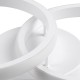 GLOBOSTAR® CORA 61059 Μοντέρνο Φωτιστικό Οροφής LED 18W 2160lm 300° AC 220-240V IP20 Ρυθμιζόμενο Λευκό CCT με On/Off 2700K/4500K/6000K - Lumileds SMD Chip - Λευκό Ματ - Μ36 x Π20.5 x Υ7cm - 3 Χρόνια Εγγύηση