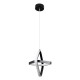 GLOBOSTAR® ROSE 61064 Μοντέρνο Κρεμαστό Φωτιστικό Οροφής LED 22W 2640lm 300° AC 220-240V IP20 Ρυθμιζόμενο Λευκό CCT με On/Off 2700K/4500K/6000K - Lumileds SMD Chip - Μαύρο Ματ - Μ24 x Π22 x Υ24cm - 3 Χρόνια Εγγύηση