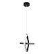 GLOBOSTAR® ROSE 61064 Μοντέρνο Κρεμαστό Φωτιστικό Οροφής LED 22W 2640lm 300° AC 220-240V IP20 Ρυθμιζόμενο Λευκό CCT με On/Off 2700K/4500K/6000K - Lumileds SMD Chip - Μαύρο Ματ - Μ24 x Π22 x Υ24cm - 3 Χρόνια Εγγύηση