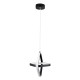 GLOBOSTAR® ROSE 61064 Μοντέρνο Κρεμαστό Φωτιστικό Οροφής LED 22W 2640lm 300° AC 220-240V IP20 Ρυθμιζόμενο Λευκό CCT με On/Off 2700K/4500K/6000K - Lumileds SMD Chip - Μαύρο Ματ - Μ24 x Π22 x Υ24cm - 3 Χρόνια Εγγύηση
