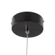 GLOBOSTAR® ROSE 61064 Μοντέρνο Κρεμαστό Φωτιστικό Οροφής LED 22W 2640lm 300° AC 220-240V IP20 Ρυθμιζόμενο Λευκό CCT με On/Off 2700K/4500K/6000K - Lumileds SMD Chip - Μαύρο Ματ - Μ24 x Π22 x Υ24cm - 3 Χρόνια Εγγύηση