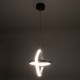 GLOBOSTAR® ROSE 61064 Μοντέρνο Κρεμαστό Φωτιστικό Οροφής LED 22W 2640lm 300° AC 220-240V IP20 Ρυθμιζόμενο Λευκό CCT με On/Off 2700K/4500K/6000K - Lumileds SMD Chip - Μαύρο Ματ - Μ24 x Π22 x Υ24cm - 3 Χρόνια Εγγύηση