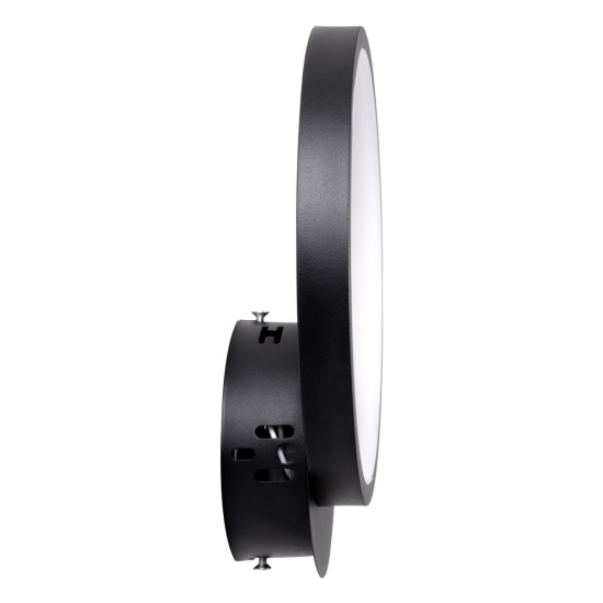 GLOBOSTAR® TED 61070 Μοντέρνο Φωτιστικό Τοίχου - Απλίκα LED 9W 1080lm 300° AC 220-240V IP20 Ρυθμιζόμενο Λευκό CCT με On/Off 2700K/4500K/6000K - Lumileds SMD Chip - Μαύρο Ματ - Μ20 x Π5.5 x Υ23cm - 3 Χρόνια Εγγύηση