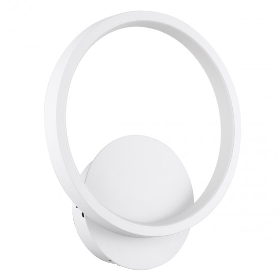 GLOBOSTAR® TED 61071 Μοντέρνο Φωτιστικό Τοίχου - Απλίκα LED 9W 1080lm 300° AC 220-240V IP20 Ρυθμιζόμενο Λευκό CCT με On/Off 2700K/4500K/6000K - Lumileds SMD Chip - Λευκό Ματ - Μ20 x Π5.5 x Υ23cm - 3 Χρόνια Εγγύηση