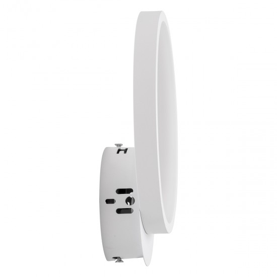 GLOBOSTAR® TED 61071 Μοντέρνο Φωτιστικό Τοίχου - Απλίκα LED 9W 1080lm 300° AC 220-240V IP20 Ρυθμιζόμενο Λευκό CCT με On/Off 2700K/4500K/6000K - Lumileds SMD Chip - Λευκό Ματ - Μ20 x Π5.5 x Υ23cm - 3 Χρόνια Εγγύηση