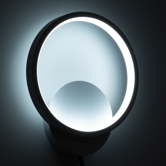 GLOBOSTAR® TED 61071 Μοντέρνο Φωτιστικό Τοίχου - Απλίκα LED 9W 1080lm 300° AC 220-240V IP20 Ρυθμιζόμενο Λευκό CCT με On/Off 2700K/4500K/6000K - Lumileds SMD Chip - Λευκό Ματ - Μ20 x Π5.5 x Υ23cm - 3 Χρόνια Εγγύηση