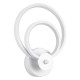 GLOBOSTAR® FREDDIE 61077 Μοντέρνο Φωτιστικό Τοίχου - Απλίκα LED 15W 1800lm 300° AC 220-240V IP20 Ρυθμιζόμενο Λευκό CCT με On/Off 2700K/4500K/6000K - Lumileds SMD Chip - Λευκό Ματ - Μ20 x Π7.5 x Υ25cm - 3 Χρόνια Εγγύηση